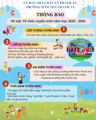 Tuyển sinh năm học 2025-2026