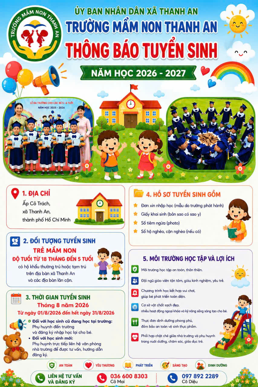 THÔNG BÁO TUYỂN SINH NĂM HỌC 2026-2027